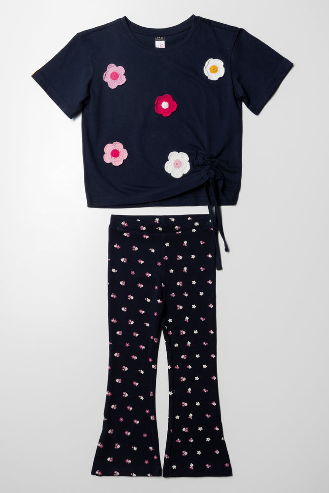 Flare Legging Set Navy