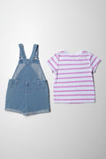 Stitch Pinafore Skort Set (5)