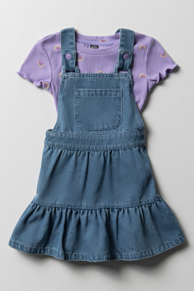Tiered Pinafore Dress Set