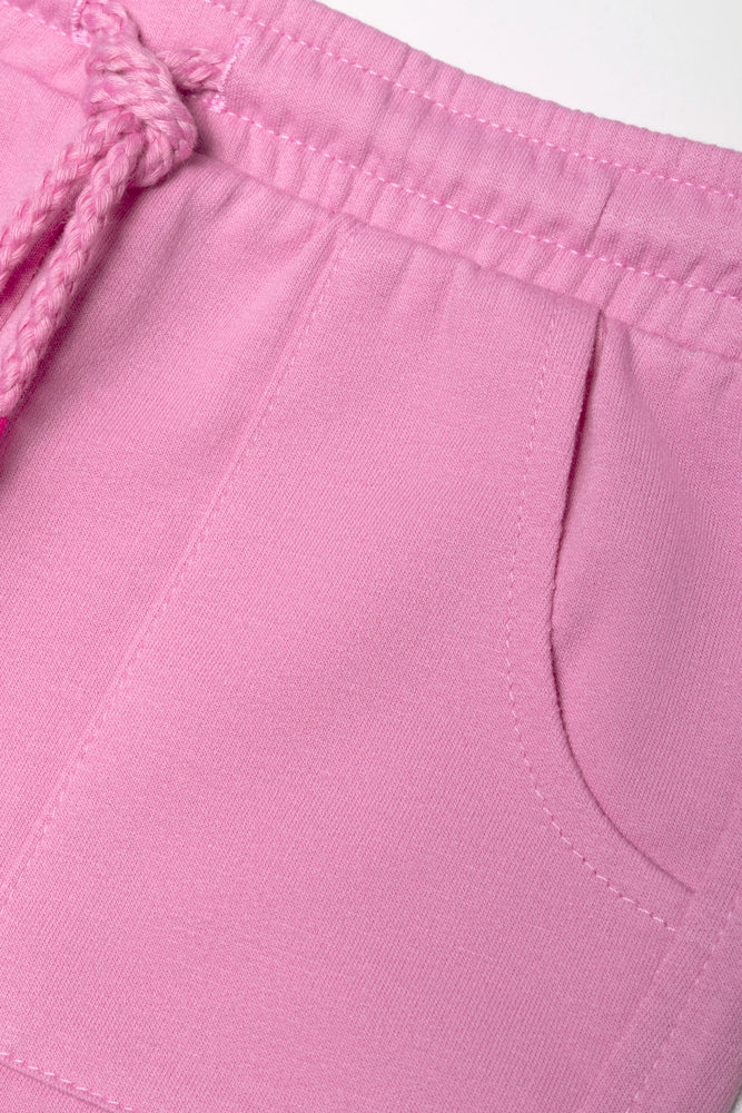 Fleece Shorts Set Pink (2)