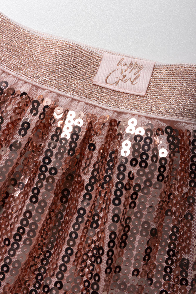 Bow Sequin Skirt Set