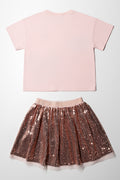 Bow Sequin Skirt Set (3)