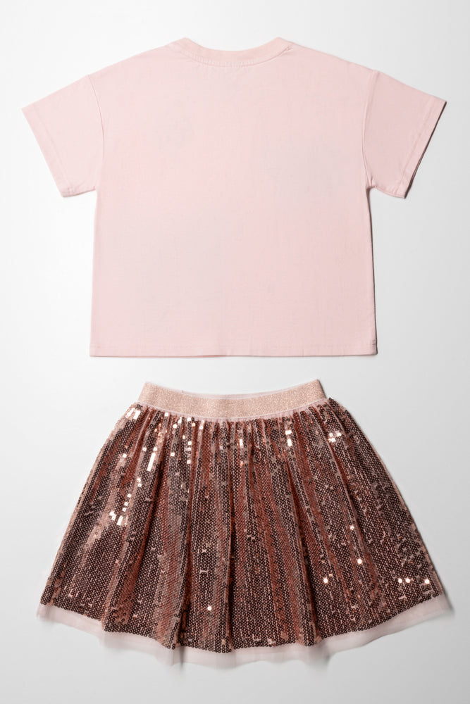 Bow Sequin Skirt Set (3)