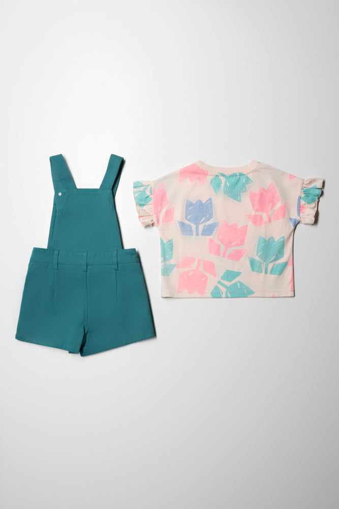 Big Flower Pinafore Skort Set (5)
