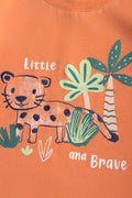 2 Pack Printed T-Shirt Orange & Print (1)
