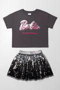 Barbie Sequin Set Charcoal