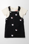 Hello Kitty Pinafore Set Black