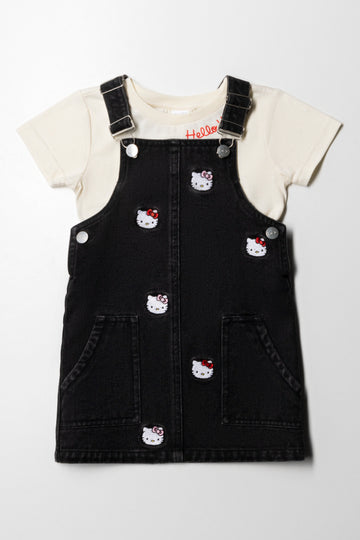 Hello Kitty Pinafore Set Black