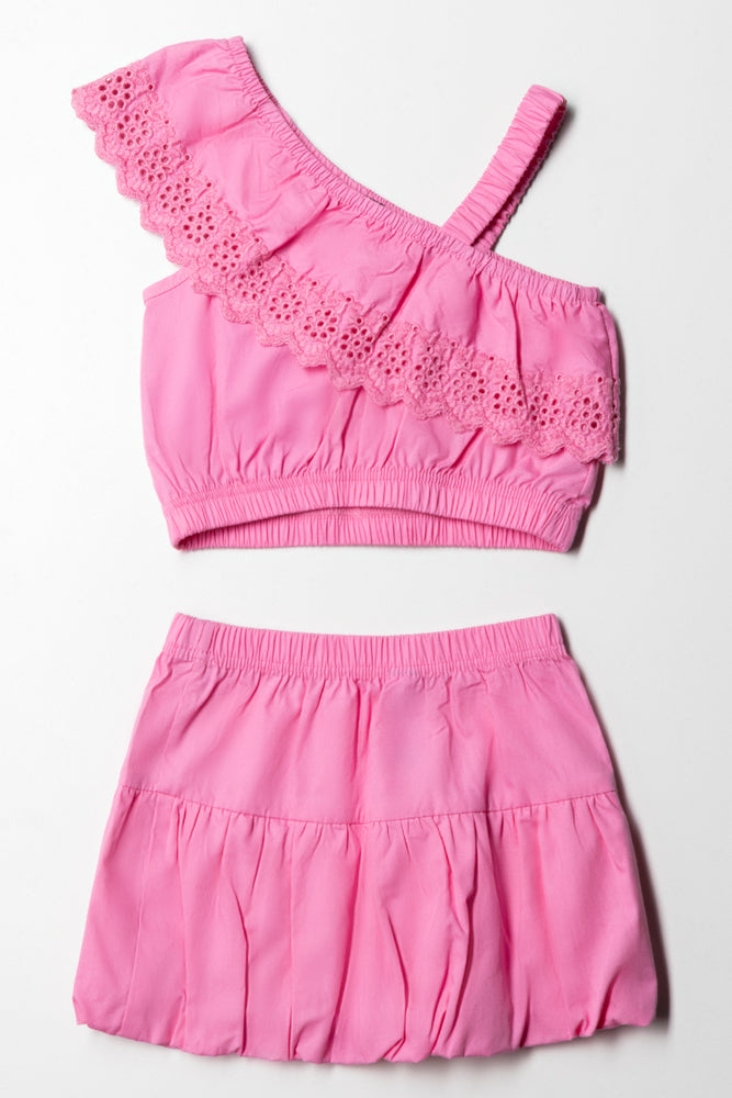 Textured Woven Set Pink (3)
