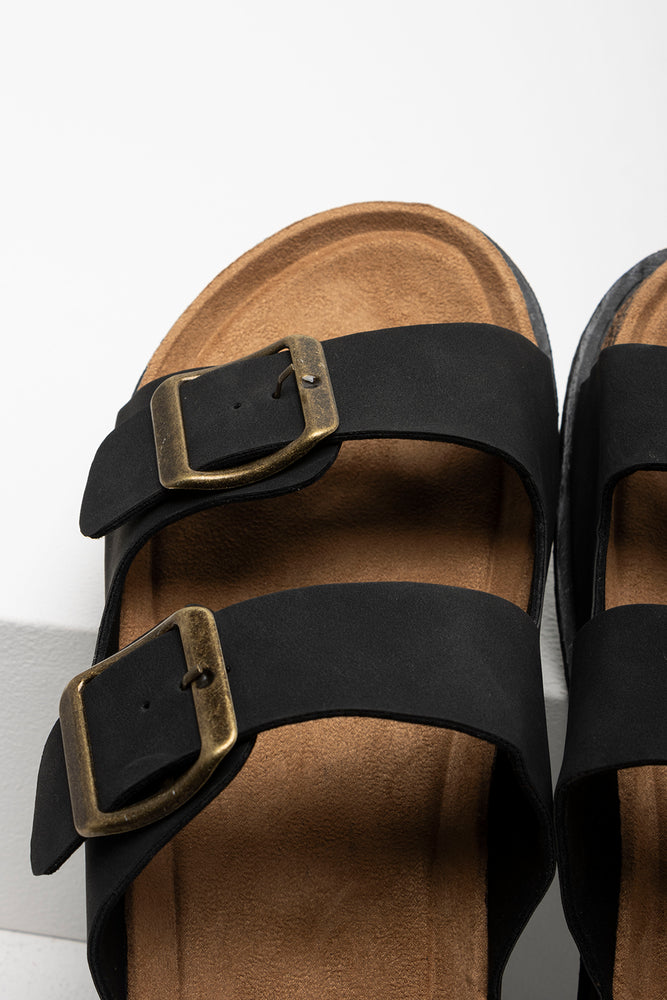 Double Band Sandals Black (4)