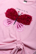 Butterfly Flare Leggings Set Pink (1)