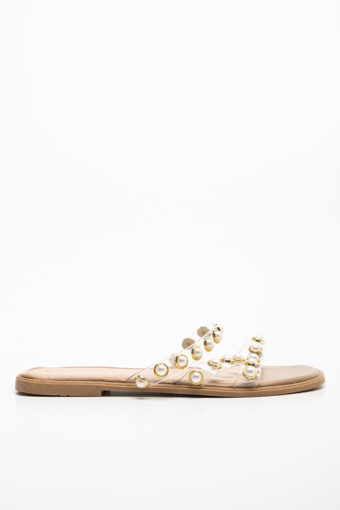 Studded Sandals Natural
