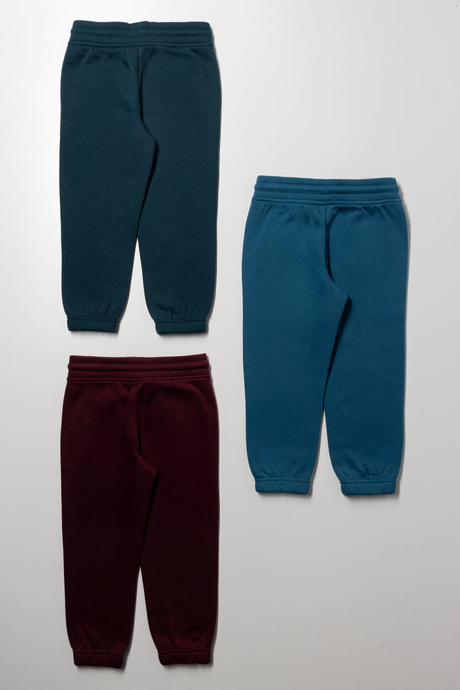 3 Pack Trackpants Teal, Burgundy & Blue (2)