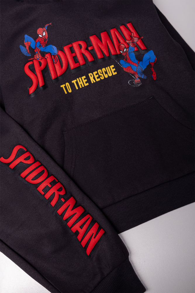 Spiderman Hooded Tracksuit Charcoal