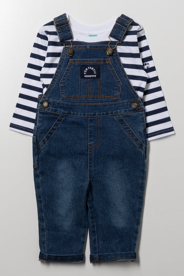 Denim Dungaree Set Blue