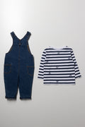 Denim Dungaree Set Blue (3)