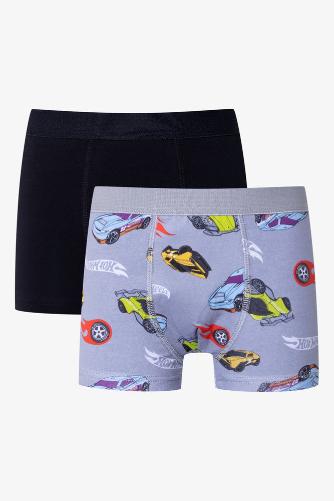 Hot Wheels 2 Pack Boxers Black And Grey