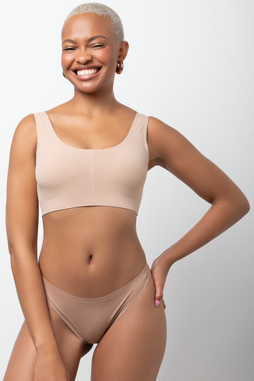 Bonded Crop Top Natural
