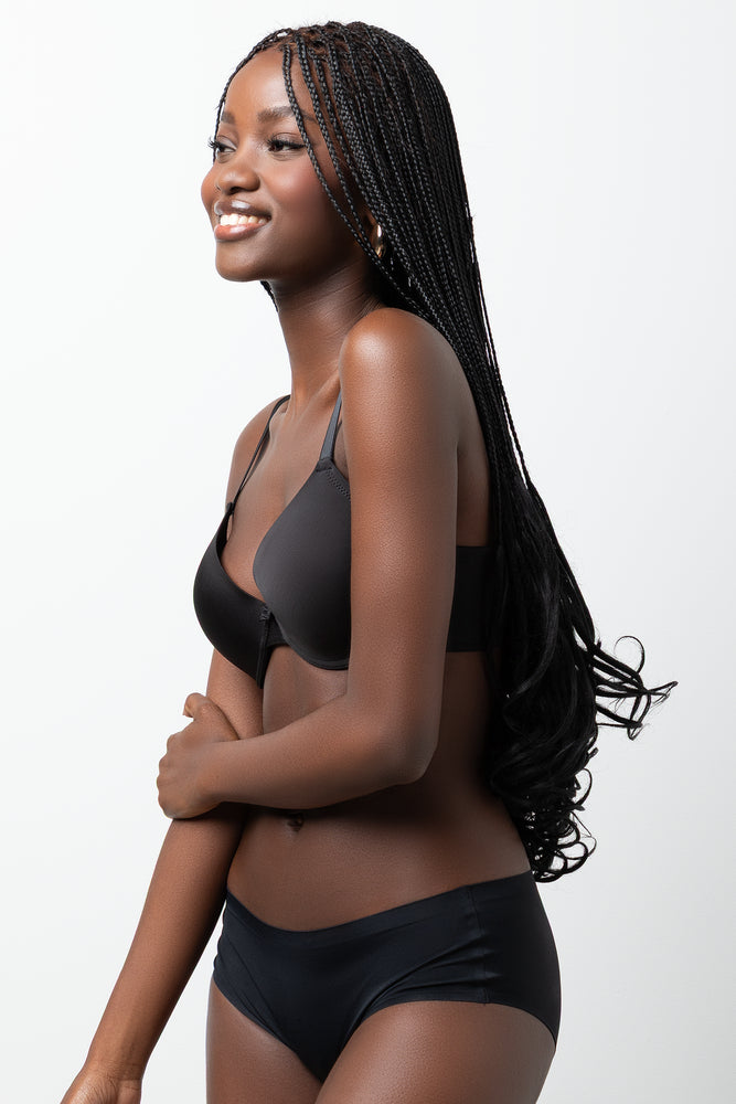 3 Pack Bonded Boyleg Panties Black And Natural (2)