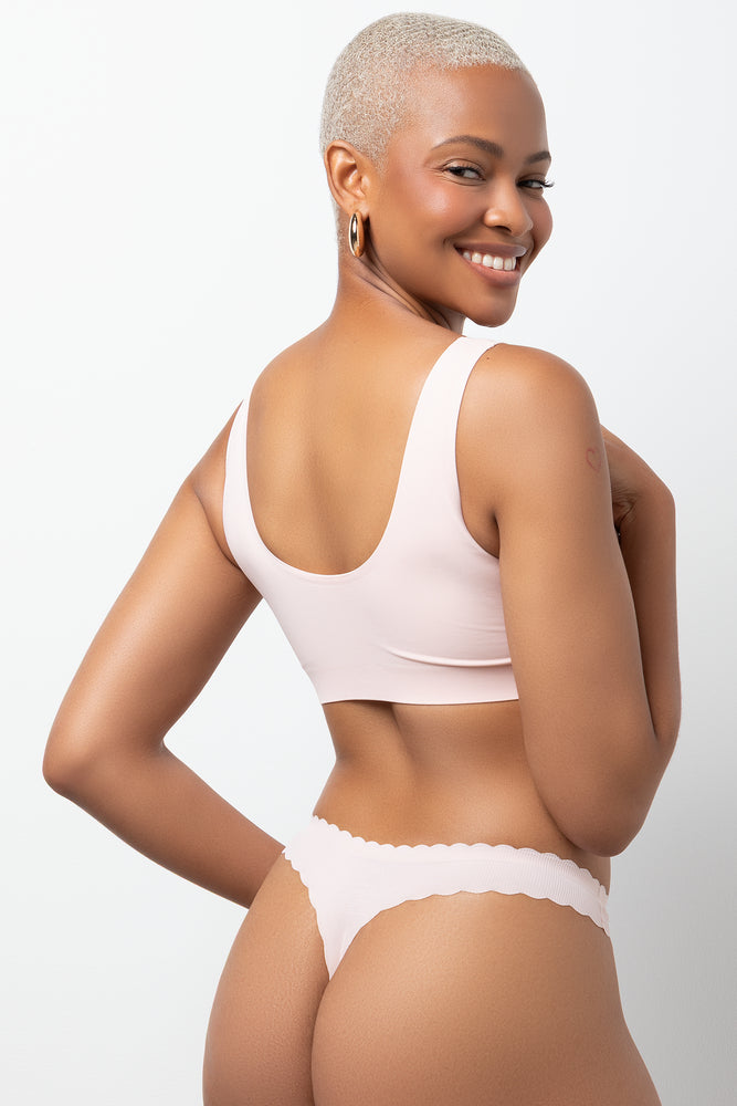 Bonded Crop Top Pink (2)