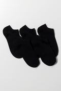 5 Pack Cotton Low Cut Socks Black