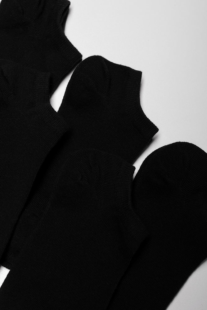 5 Pack Cotton Low Cut Socks Black (1)