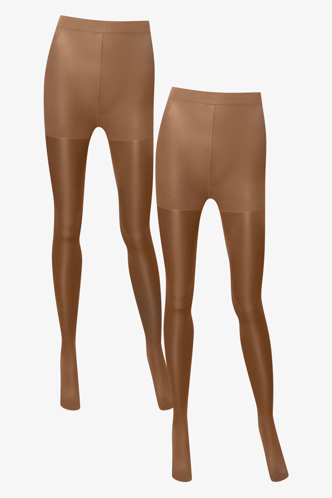 2 Pack Silky Sheer Hosiery Beach Bronze
