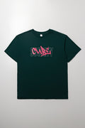 Oversized Graphic T-Shirt Dark Green (1)