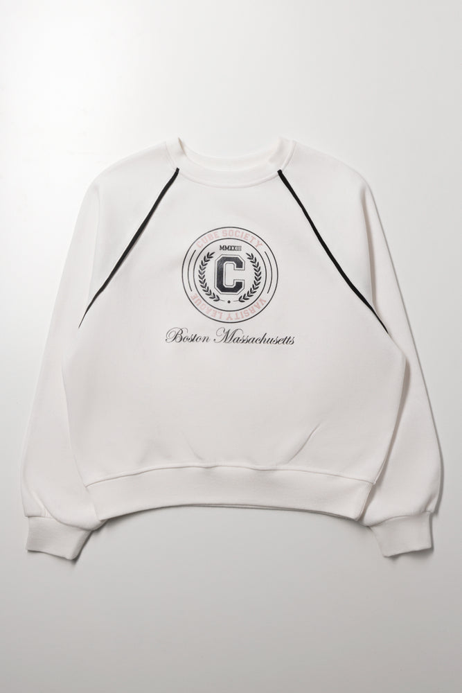 Crew Neck Tracktop Cream (1)