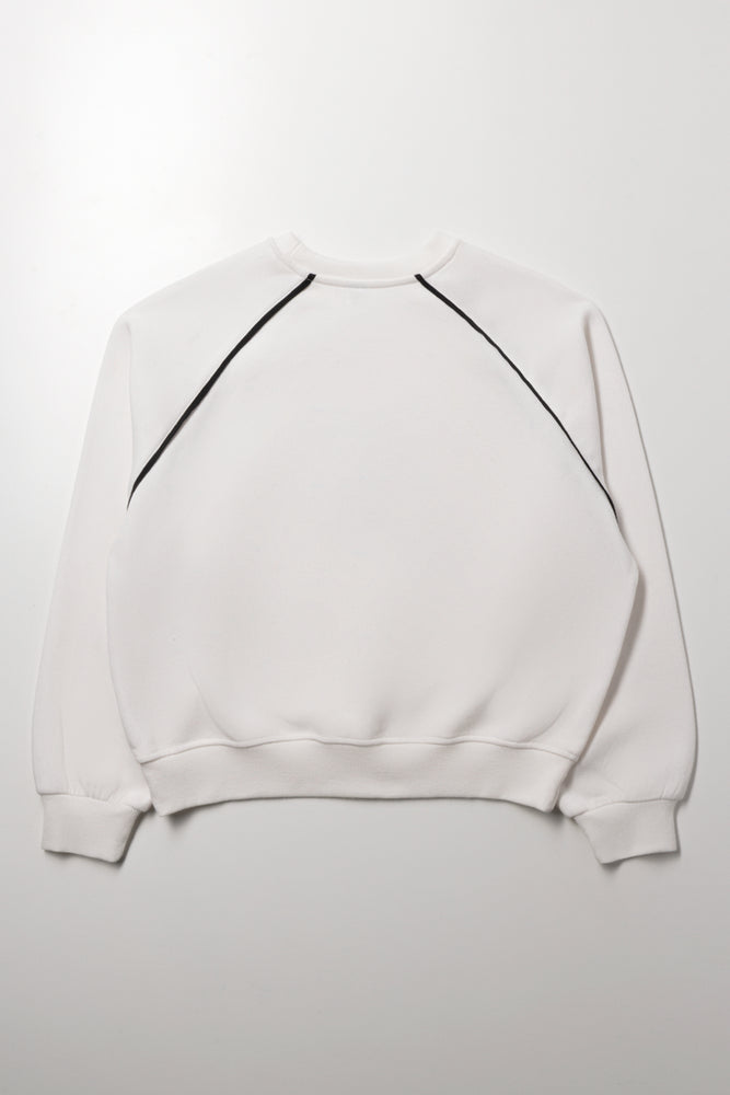 Crew Neck Tracktop Cream (4)