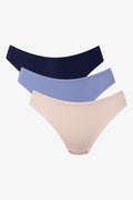 3 Pack Bikini Panties Blue And Natural