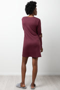 Long Sleeve Sleepshirt Burgundy (2)