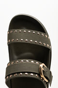 Studded Sandals Dark Green (4)