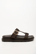 T-Bar Buckle Sandals Chocolate (1)