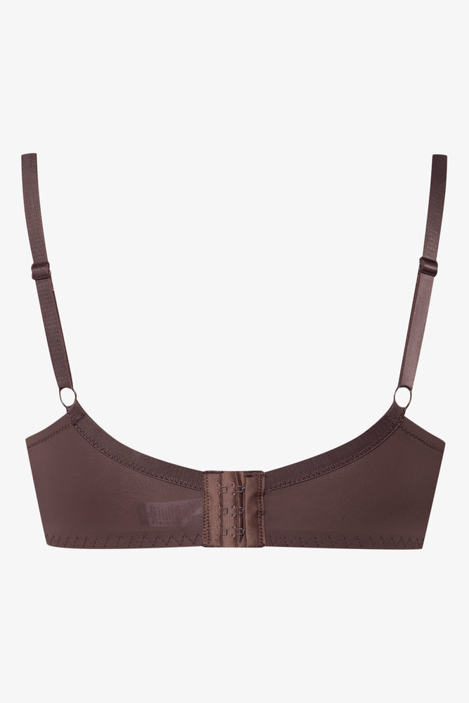 Plus Size 2 Pack  Lace Balconette Bra Brown And White (6)