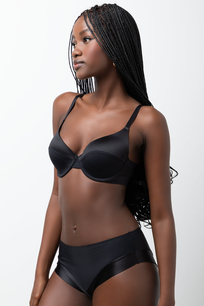 2 Pack T-Shirt bras Black And Natural (2)