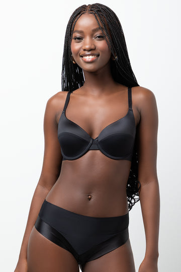 2 Pack Brazillian Panties Black And Natural