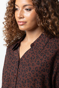 Leopard Long Sleeve Shirt Brown (3)