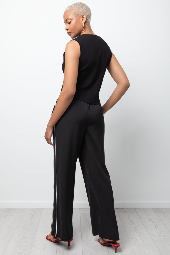 Pants with Side Piping Black (2)
