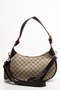Monogram Crescent Bag Chocolate (2)