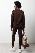 Wide Waist Leggings Chocolate (2)