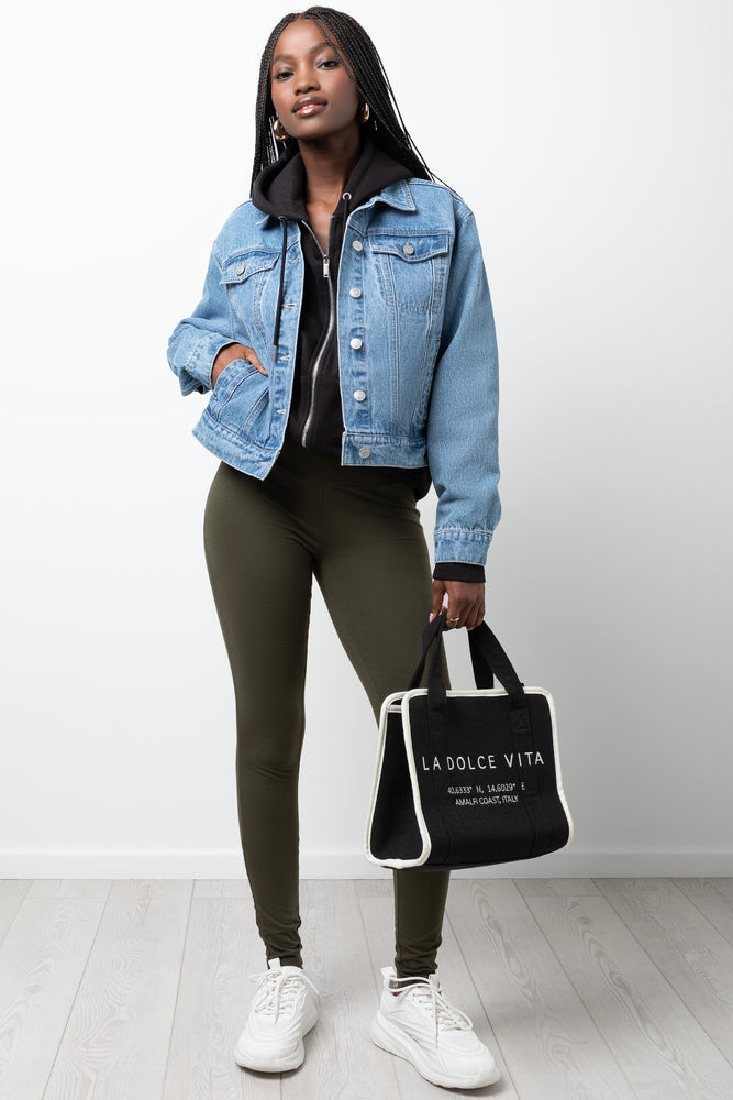 Wide Waist Leggings Green