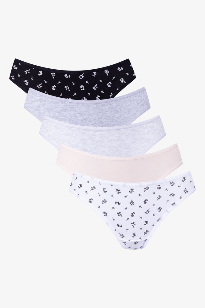 5 Pack Cotton Panties Multicolours (4)
