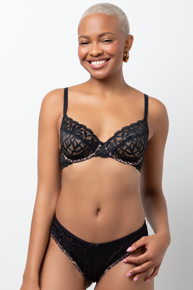 Lace Thong Black