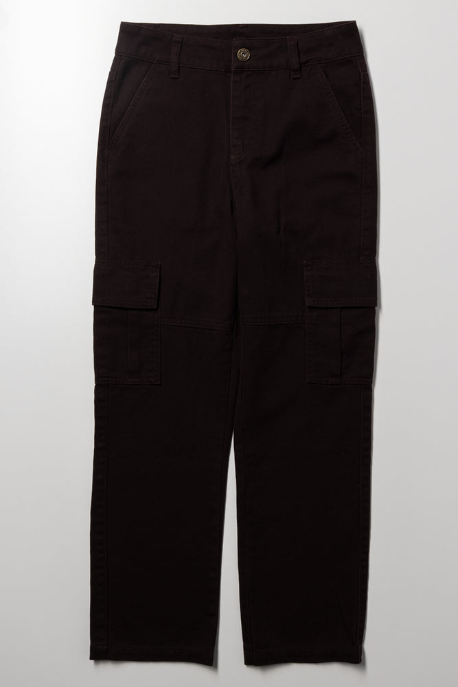 Denim Straight Leg Jeans Brown