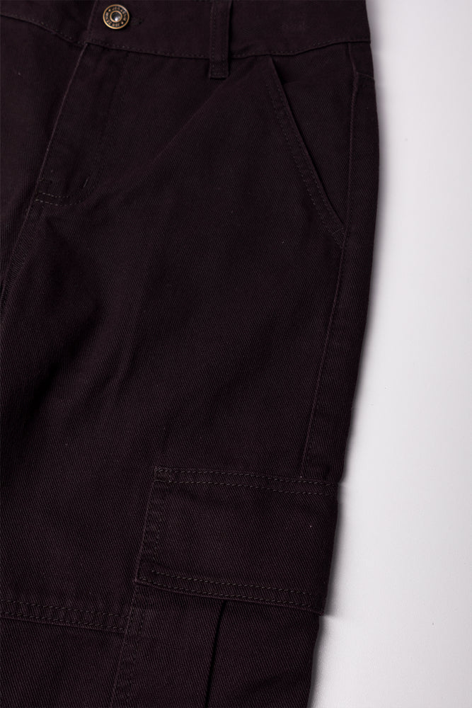 Denim Straight Leg Jeans Brown (1)