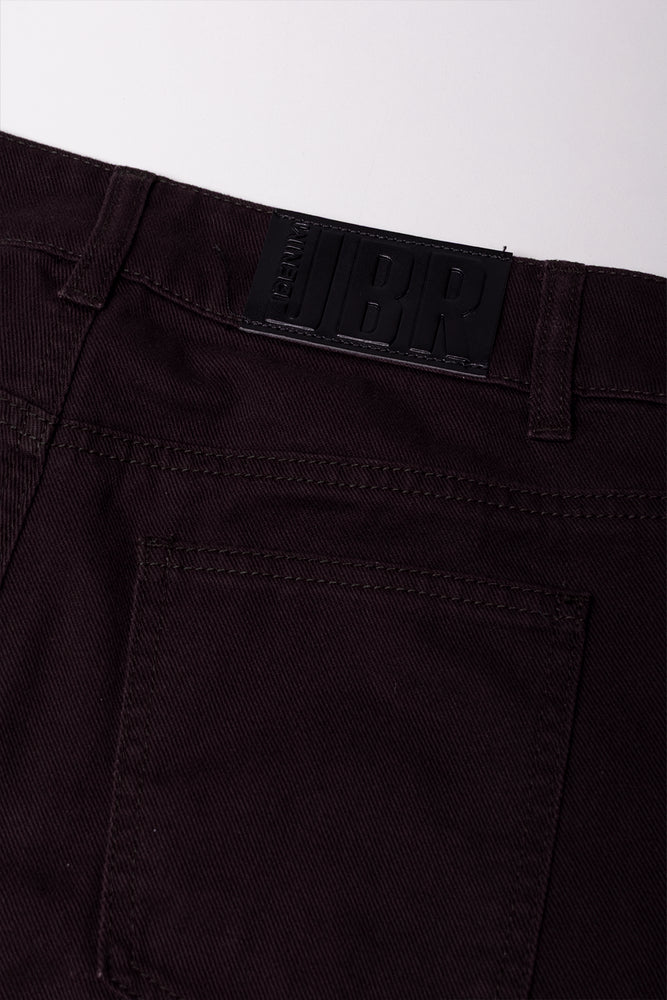 Denim Straight Leg Jeans Brown (2)