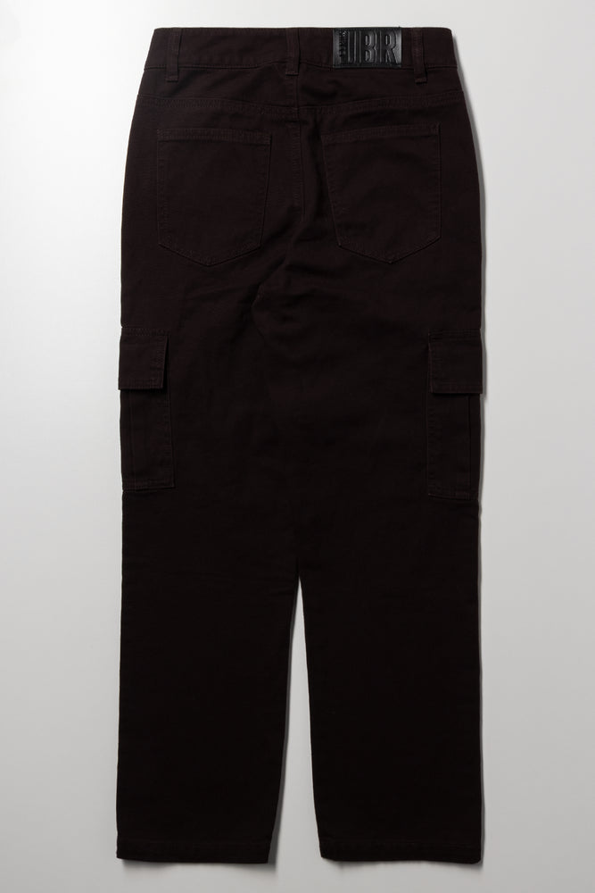 Denim Straight Leg Jeans Brown (3)