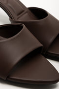 Kitten Heel Mule Sandal Brown (2)
