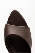 Kitten Heel Mule Sandal Brown (4)
